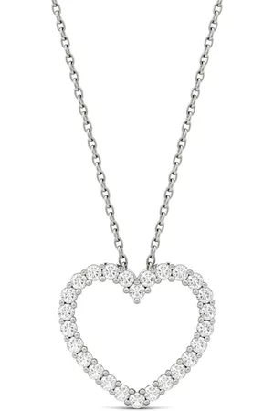 Charles & Colvard Moissanite Heart Pendant 3/8 ct. t.w. Diamond Equivalent in 14k