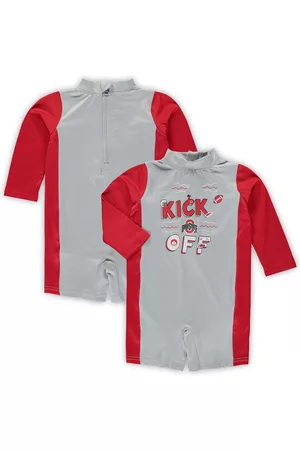 Outerstuff Infant Unisex Gray and Scarlet Ohio State Buckeyes Wave Runner Wetsuit - Gray, Scarlet