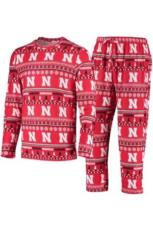 Concepts Sport Men's Nebraska Huskers Ugly Sweater Knit Long Sleeve Top and Pant Set
