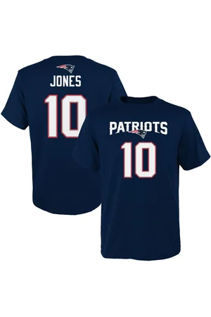 Outerstuff Big Boys Mac Jones New England Patriots Mainliner Name and Number T-shirt
