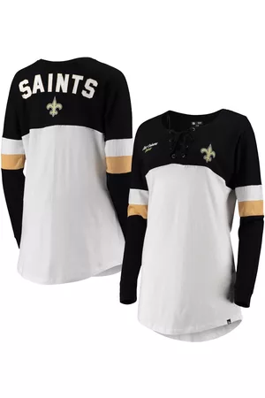 New Era / Women's New Orleans Saints Front Tie Black T-Shirt