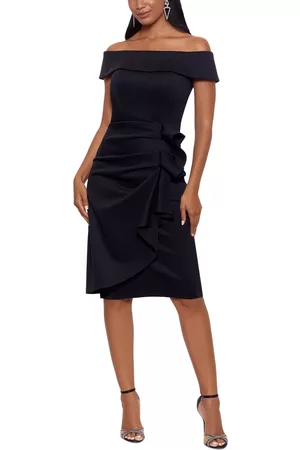 Xscape Women Ruched Bodycon Dresses - Off-The-Shoulder Ruched Bodycon Dress