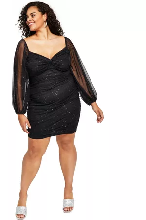 B Darlin Trendy Plus Size Ruched Bodycon Dress