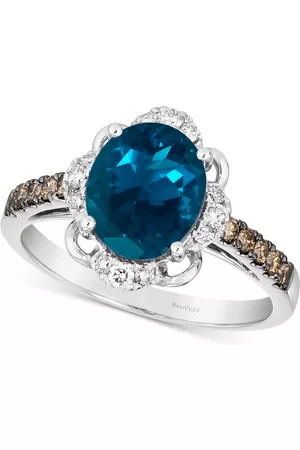 Le Vian Amethyst (3 ct. t.w.) & Diamond (3/8 ct. t.w.) Ring in 14k White Gold (Also in Blue Topaz & Citrine)