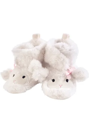 Hudson Baby Girls Hudson Cozy Fleece and Faux Shearling Booties Lamb, 0-6 Months