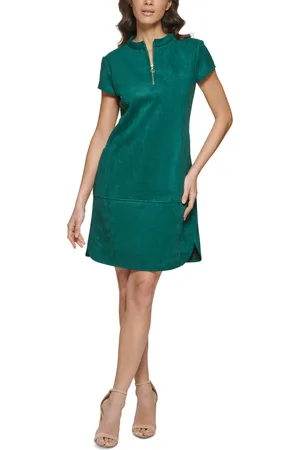 Kensie Faux-Suede Shift Dress