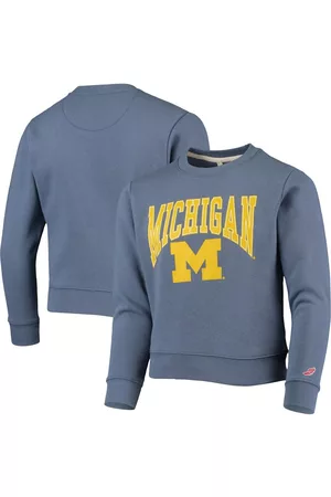 LEAGUE COLLEGIATE WEAR Boys Sports Hoodies - Boys Youth Michigan Wolverines Essential Pullover Sweatshirt