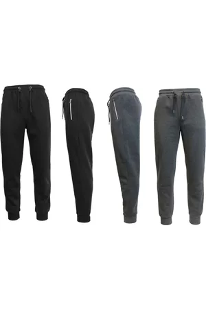 Galaxy By Harvic Men Sweatpants - Men's 2-Packs Slim Fit Fleece Joggers with Zipper Pockets