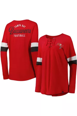 Tampa Bay Buccaneers New Era Women's Athletic Varsity Lace-Up Lightweight  Long Sleeve T-Shirt - Red