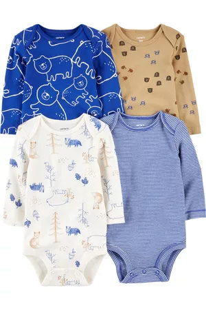 Carters Baby Boys Long-Sleeve Bodysuits, Pack of 4