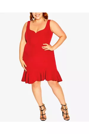 City Chic Women Party Dresses - Trendy Plus Size Mini Cherish Dress