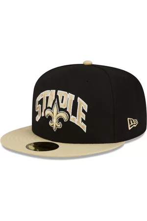 New Era x Staple New Era Black/Vegas Gold New Orleans Saints NFL x Staple Collection 9FIFTY Snapback Adjustable Hat