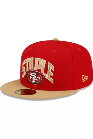 Men's New Era Gold San Francisco 49ers Omaha Throwback 59FIFTY Fitted Hat