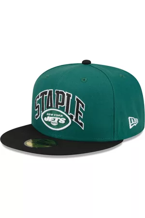 New Era Men Hats - Men's X Staple Green, Black New York Jets Pigeon 59Fifty Fitted Hat