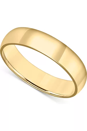 Macy's Men's Polished Wedding Band in 18k Gold-Plated Sterling Silver (Also in Sterling Silver)