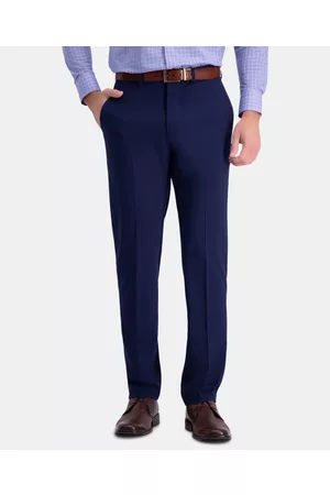 HAGGAR Men Skinny Pants - J.m. Slim Fit 4-Way Stretch Flat Front Dress Pants