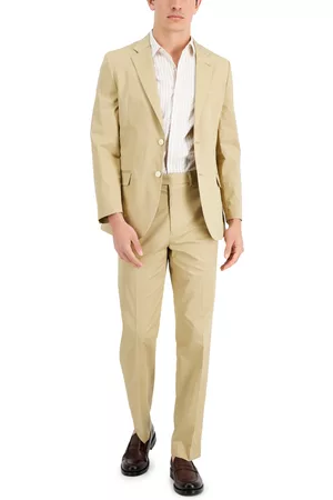 Nautica Men's Modern-Fit Stretch Cotton Solid Suit