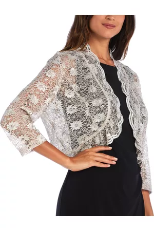 R & M Richards Scalloped Sequin Lace Bolero