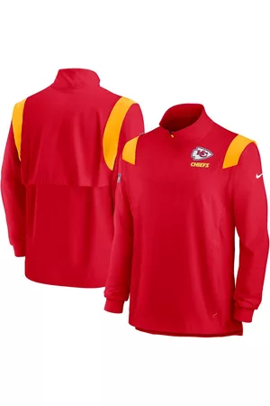 Nike Men's Kansas City Chiefs Sideline Coach Chevron Lockup Quarter-Zip Long Sleeve Top