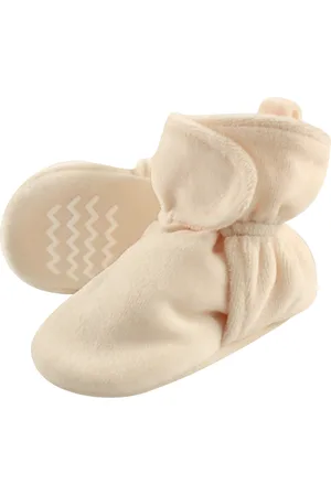 Hudson Baby Boys Hudson Cozy Velour Booties, Light Blue, 6-12 Months