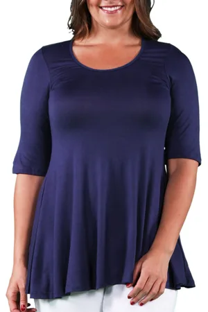 24Seven Comfort Apparel Plus Size Tunic Top
