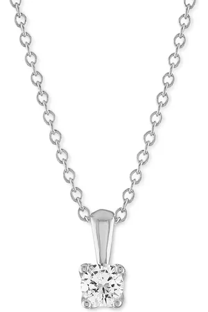 Alethea Certified Diamond 18" Pendant Necklace (1/3 ct. t.w.) in 14k featuring diamonds with the De Beers Code of Origin, Created for Macy