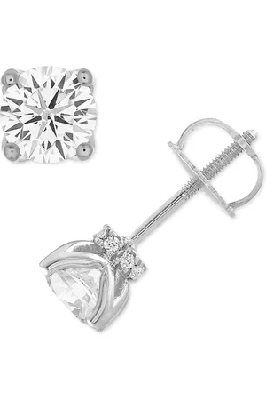 Alethea Certified Diamond Stud Earrings (1 ct. t.w.) in 14k featuring diamonds with the De Beers Code of Origin, Created for Macy
