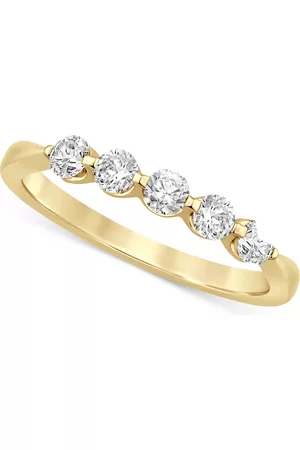 BLISS Monique Lhuillier Diamond Five Stone Band (1/2 ct. t.w.) in 14k White or