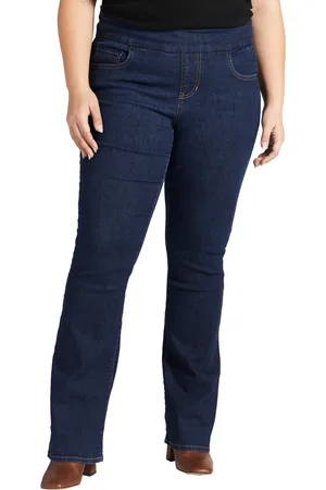 JAG Plus Size Paley Mid Rise Bootcut Pull-On Jeans