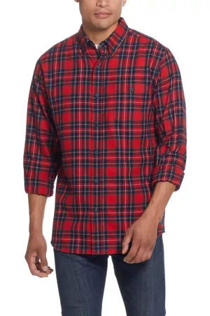 Weatherproof Men Long sleeved Shirts - Men's Flannel Long Sleeves Shirt