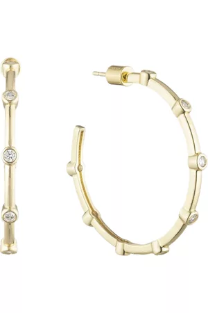 BONHEUR Diana Crystal Large Hoop Earrings