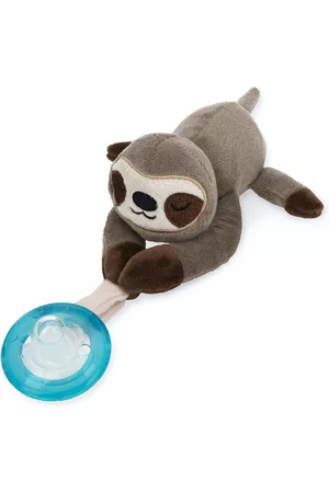 NÛBY Baby Calming Natural Flex Snuggleez Pacifier with Plush Animal, Sloth