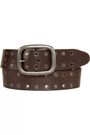 Lucky Brand Men's Grommet and Stud Leather Belt
