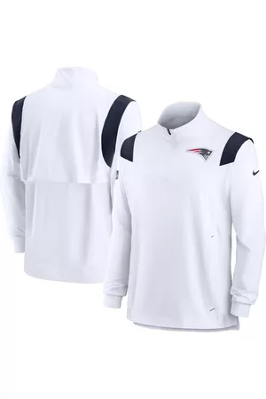 Nike Men's New England Patriots Sideline Coach Chevron Lockup Quarter-zip Long Sleeve Top