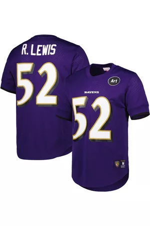 Mitchell & Ness Men Sports Tops - Men's Ray Lewis Baltimore Ravens Retired Player Name and Number Mesh Top