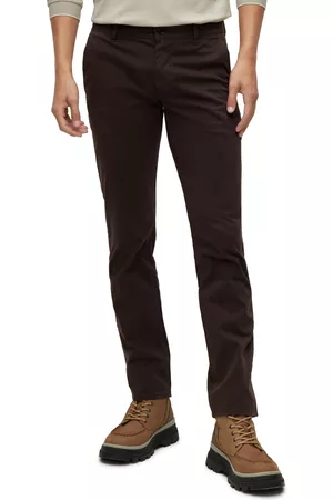 Leased Boss Men's Stretch Slim-Fit Trousers