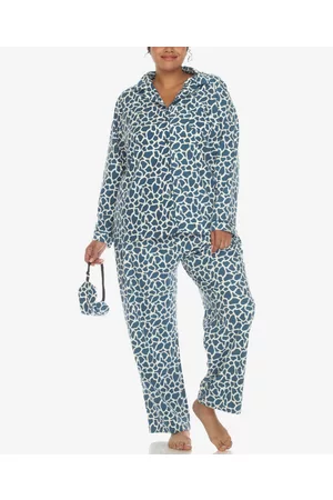 White Mark Plus Size Pajama Set, 3-Piece