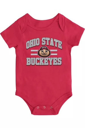 Colosseum Newborn and Infant Boys and Girls Ohio State Buckeyes Core Stripe Bodysuit