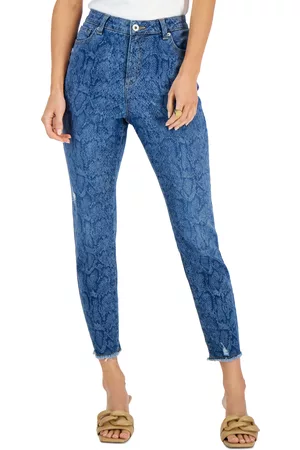 Inc International Concepts Petite High-Rise Snake-Print Skinny Jeans, Created for Macy's