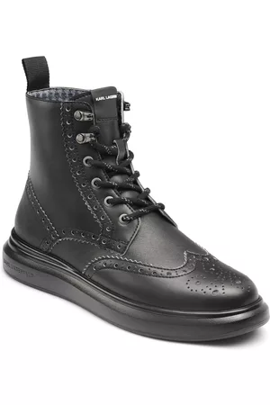 Karl Lagerfeld Men's Side Zip Wingtip Boot Men's Shoes