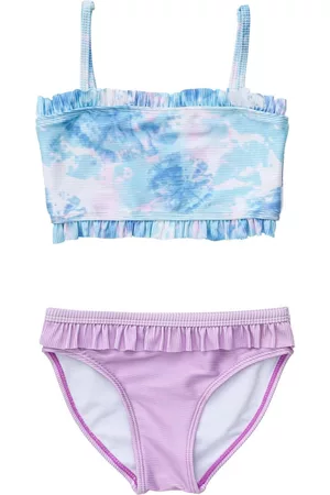 Snapper Rock Toddler Child Girls Sky Dye Frilled Bandeau Bikini