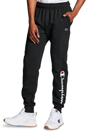 Champion Men's Graphic Powerblend Sweatpants, Fleece, Cuffed, Joggers