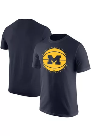 Jordan Men T-shirts - Men's Brand Michigan Wolverines Basketball Team Issue T-shirt