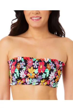 California Waves Women Bandeau Bikinis - Salt + Cove Juniors' Penny Lane Smocked Bandeau Bikini Top, Created for Macy's Women's Swimsuit