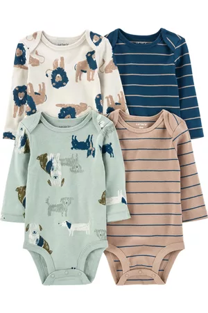 Carters Baby Boys and Baby Girls Neutral Tone Bodysuits, Pack of 4