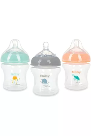NÛBY Baby Baby Bottles with Slow Flow Nipple, 3 Pack, 6oz