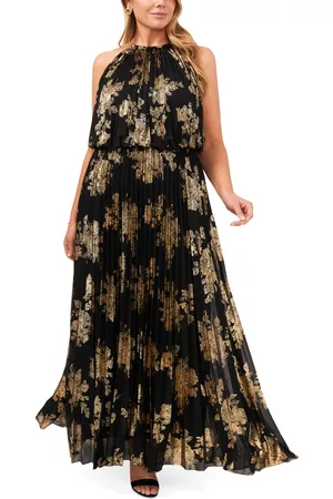 Msk pleated clearance maxi dress