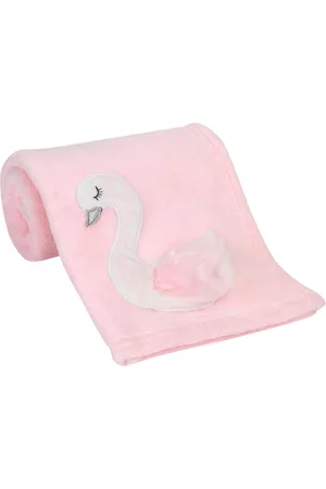 Bedtime Originals Blossom /White Swan Coral Fleece Baby Blanket