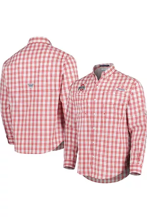 Columbia Men Long Sleeved Shirts - Men's Ohio State Buckeyes Super Tamiami Omni-Wick Long Sleeve Button-Down Shirt