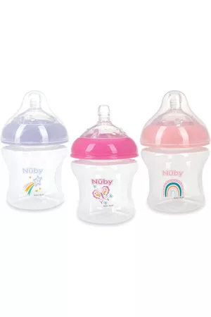 NÛBY Baby Baby Bottles with Slow Flow Nipple, 3 Pack, 6oz